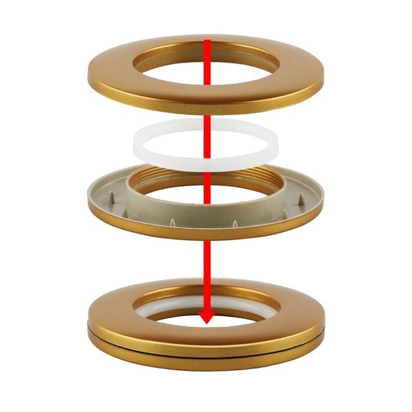 Set of 32 Gold Plastic Curtain Grommet Rings D.I.Y. - Picture 4 of 10